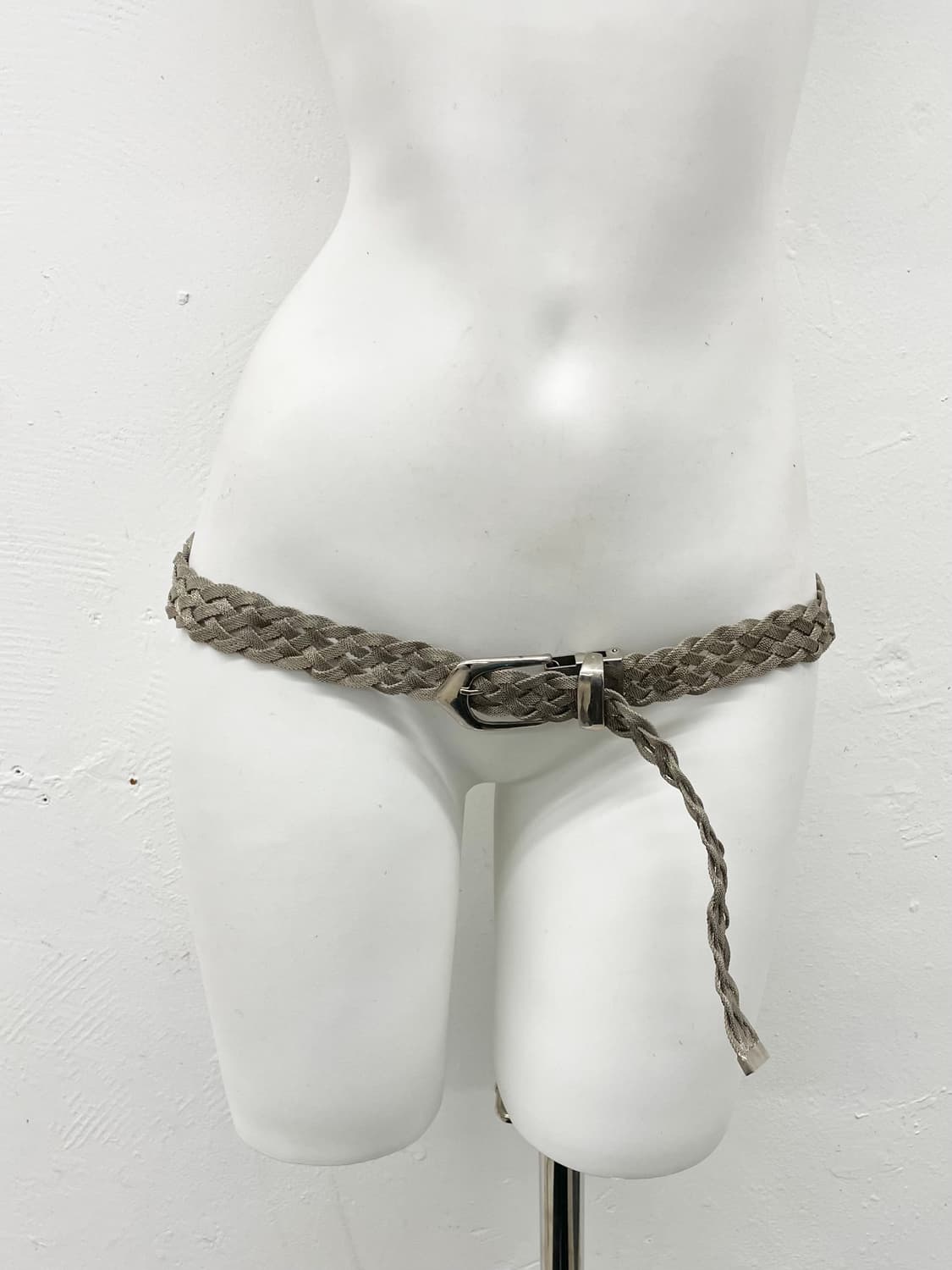 락시크 실버 위빙 버클 벨트 상품이미지2