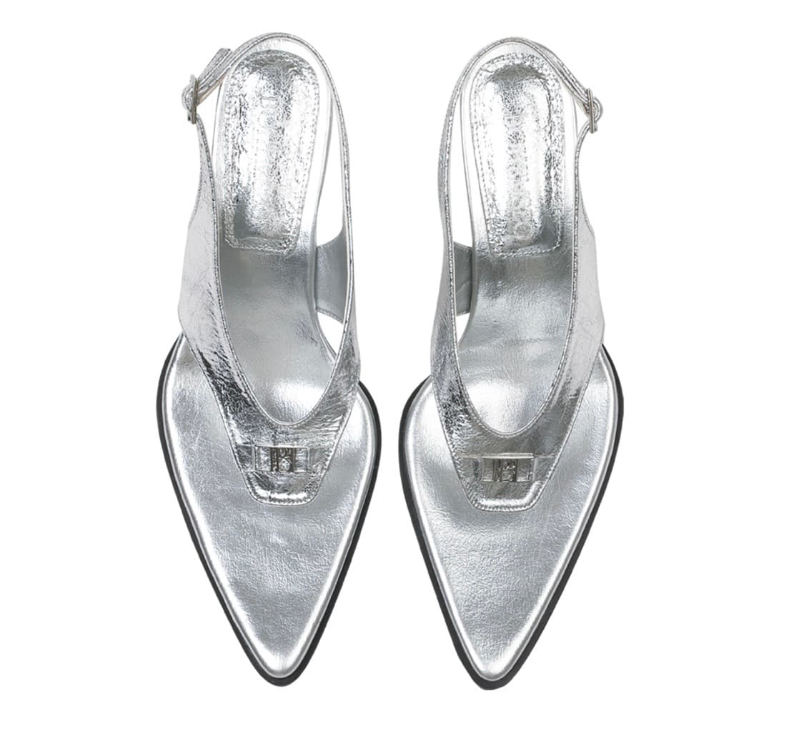 보헤미안서울 플립플랍 레더 힐 구두 쪼리 실버 235 상품이미지1