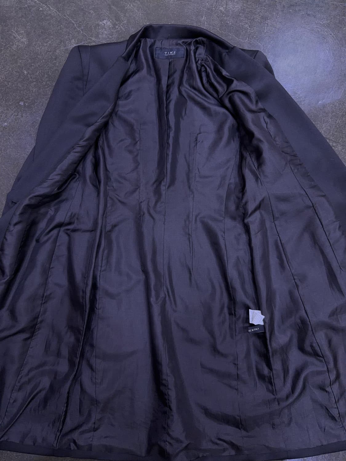 타임 이태리 울 싱글 슬림 절개 원버튼 롱코트 84 상품이미지7