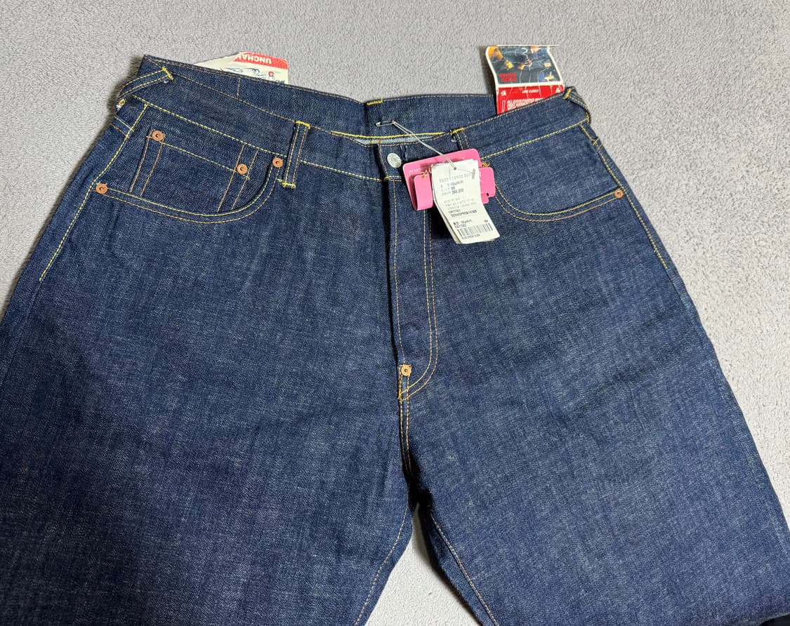 새상품 36 에비수 EVISU lot.0101 셀비지 데님 오렌지시걸로고 상품이미지4