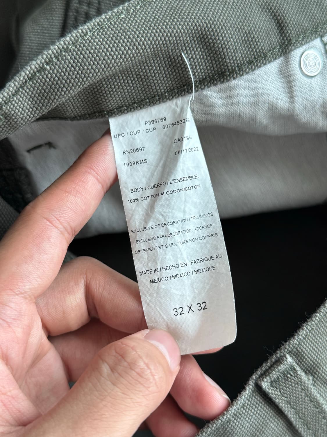 디키즈 1939 카펜터 모스그린 32x32 상품이미지6