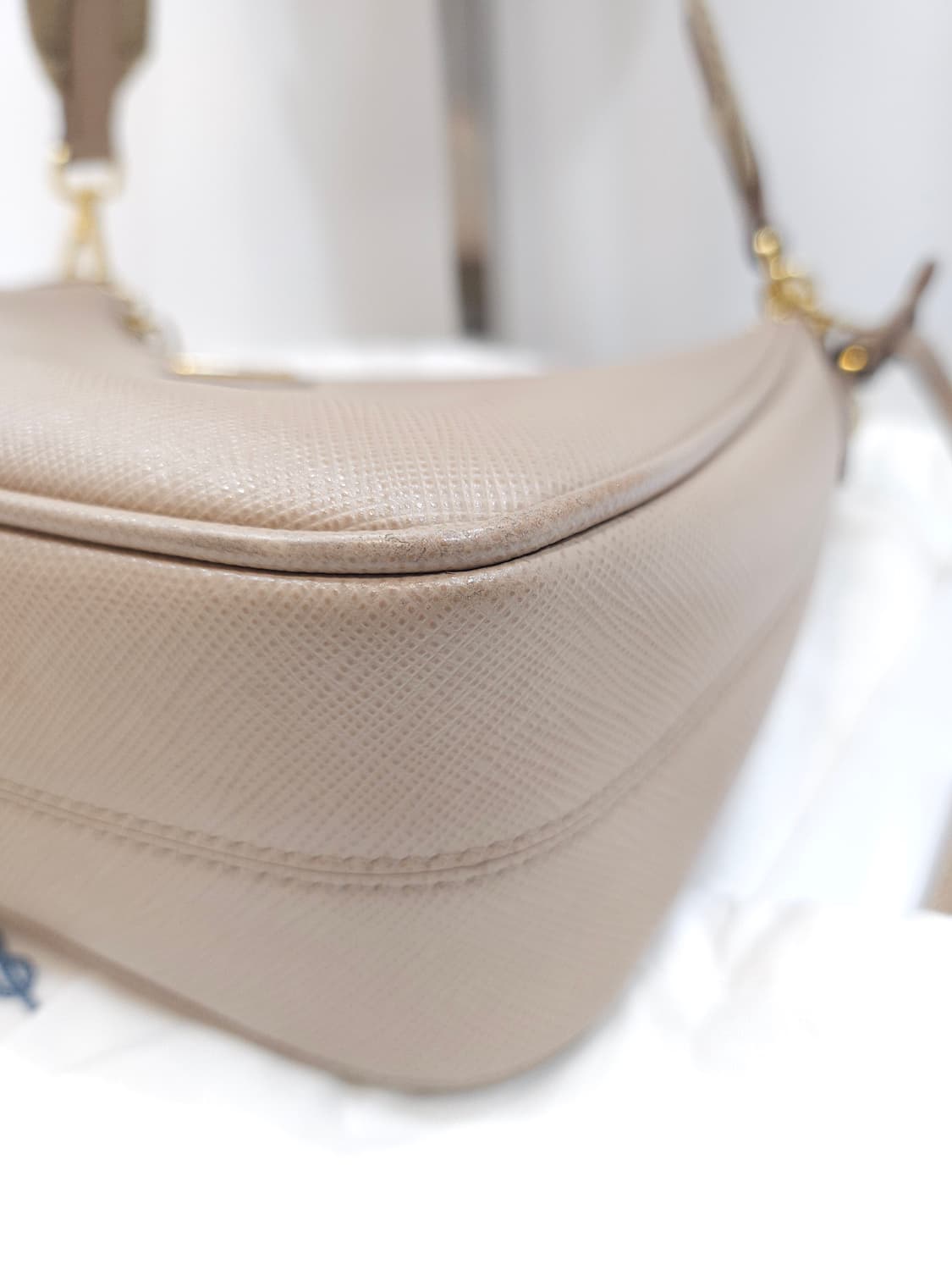 프라다 리에디션 2005 사피아노 카메오 베이지 숄더백 상품이미지6