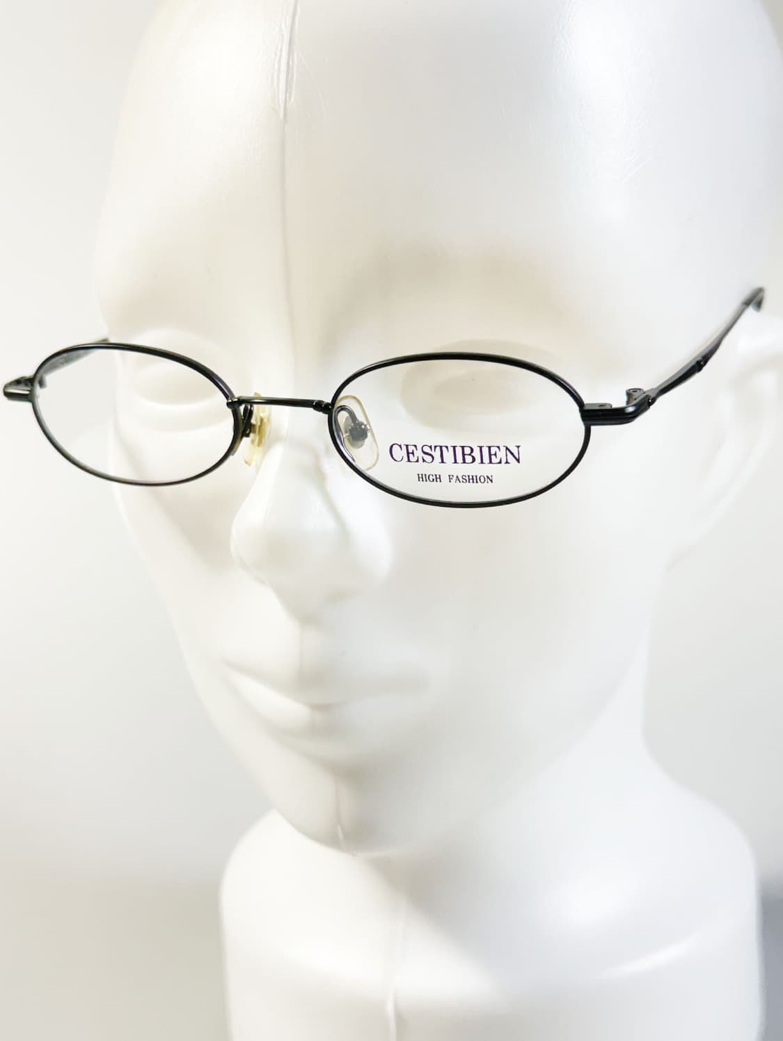 CESTIBIEN 블랙 슬림 오벌 메탈 빈티지 안경 상품이미지8