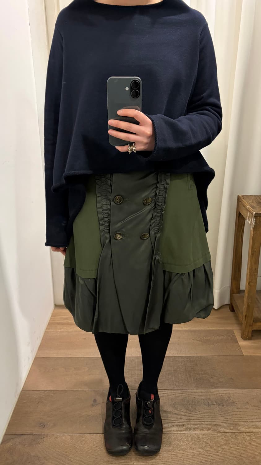 Double Button Docking Frill Skirt 상품이미지2