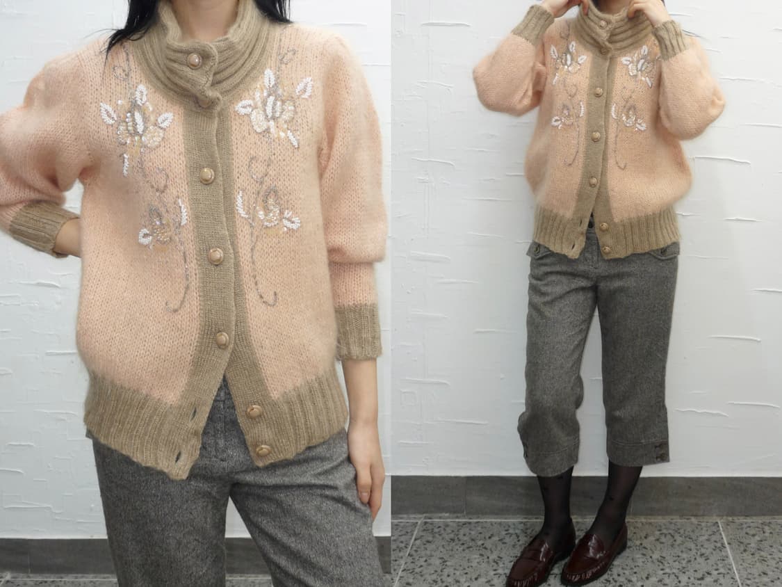 Flower beeds mohair cardigan 상품이미지1