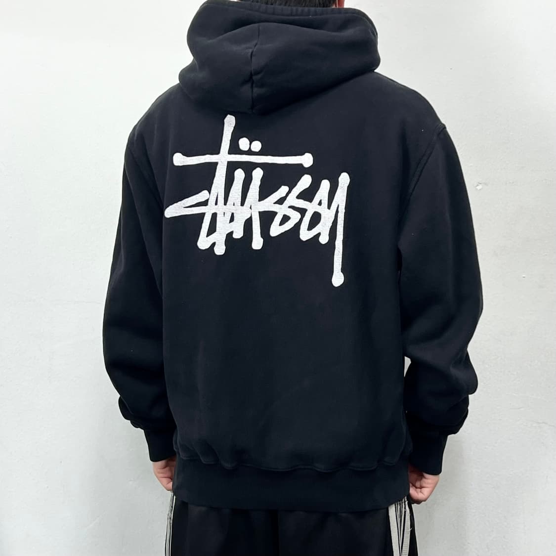 스투시 멀티 베이직 스탁로고 후디 블랙 상품이미지4