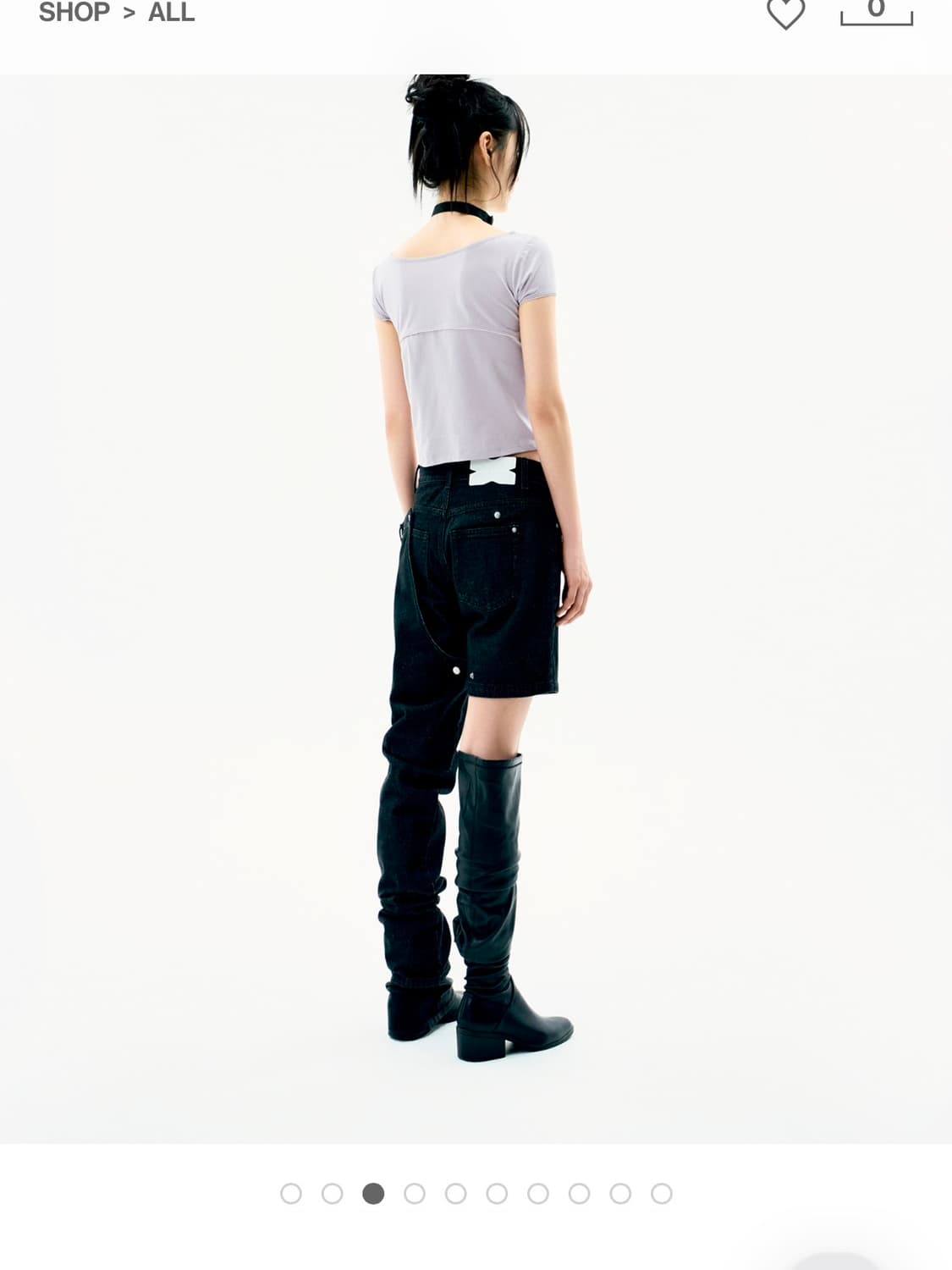 오호스 Detachable Button Denim Pants / Blac 상품이미지3