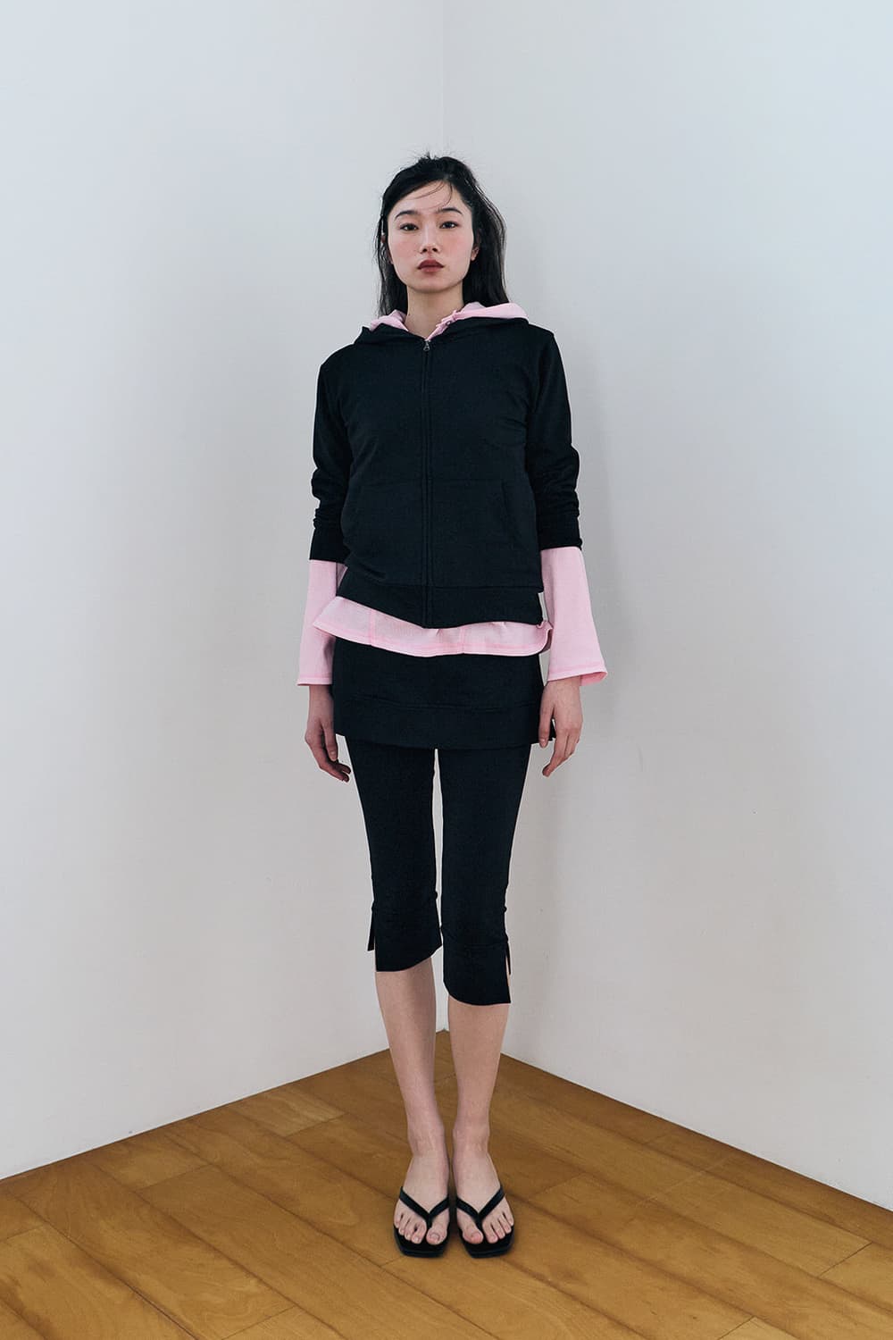 [HALOMINIUM] SWEAT SKIRT PANTS / BLACK 상품이미지2