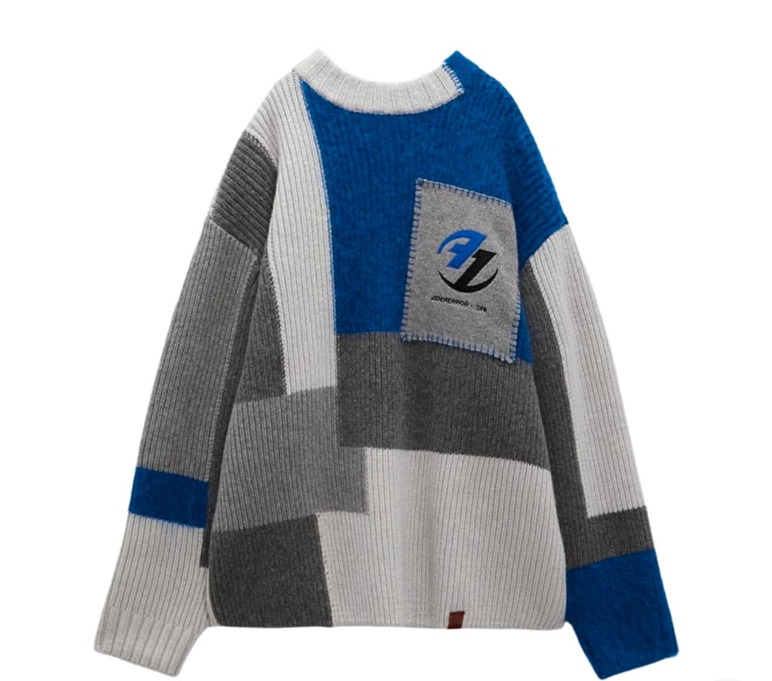 자라 x 아더에러 콜라보 니트 스웨터입니다. 패치워크 상품이미지1