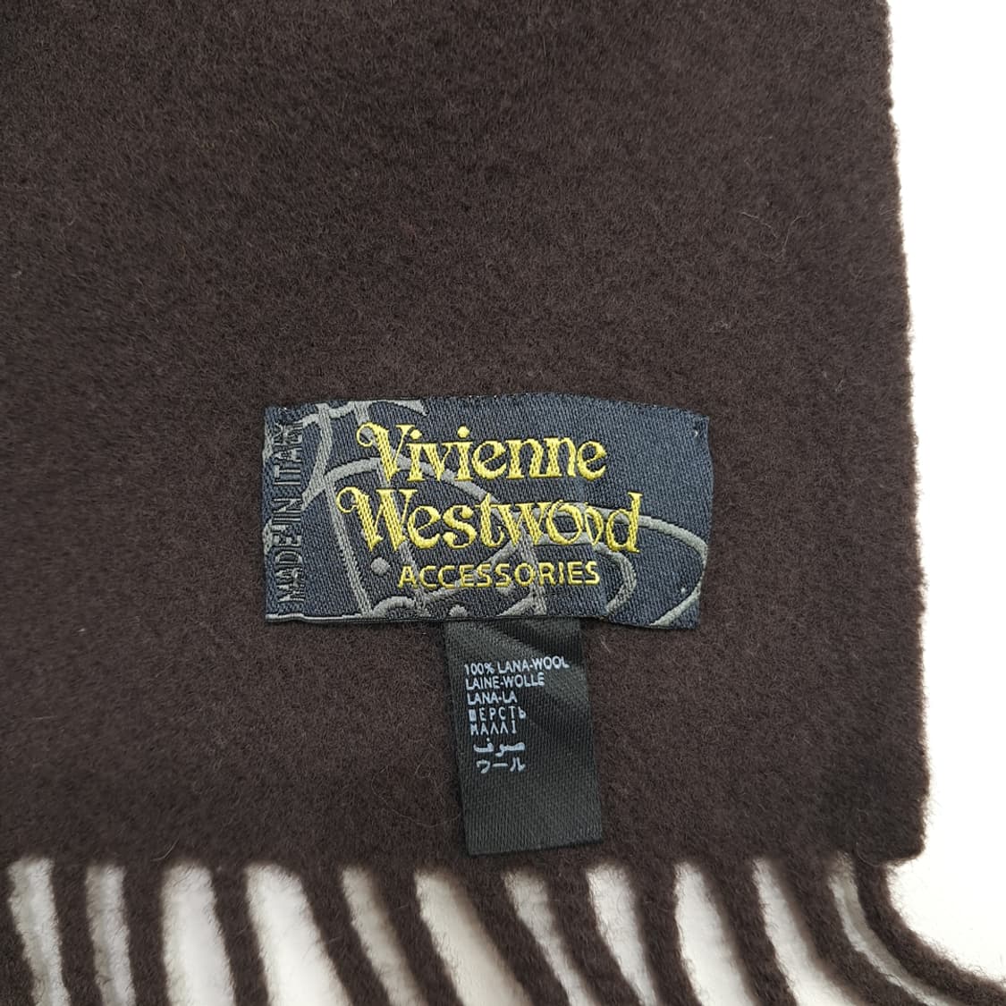 MX112 비비안 웨스트우드 다크브라운 목도리 머플러 상품이미지5