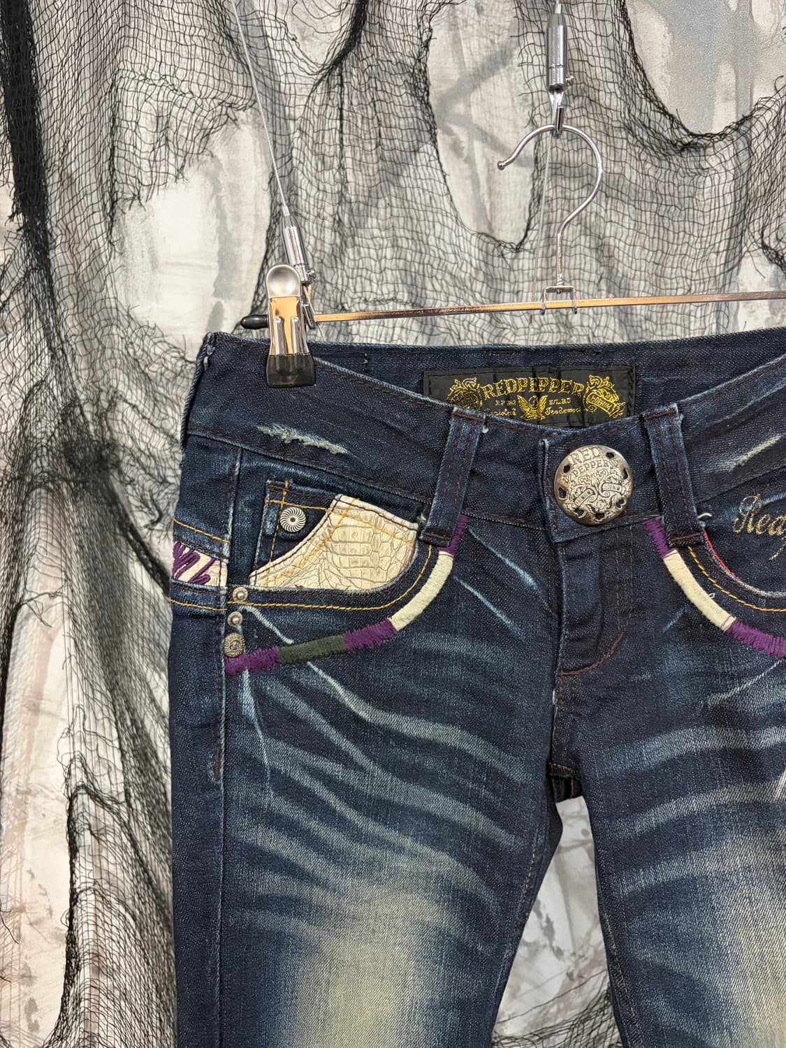 Y2K Red pepper poket detail lowrise pant 상품이미지7