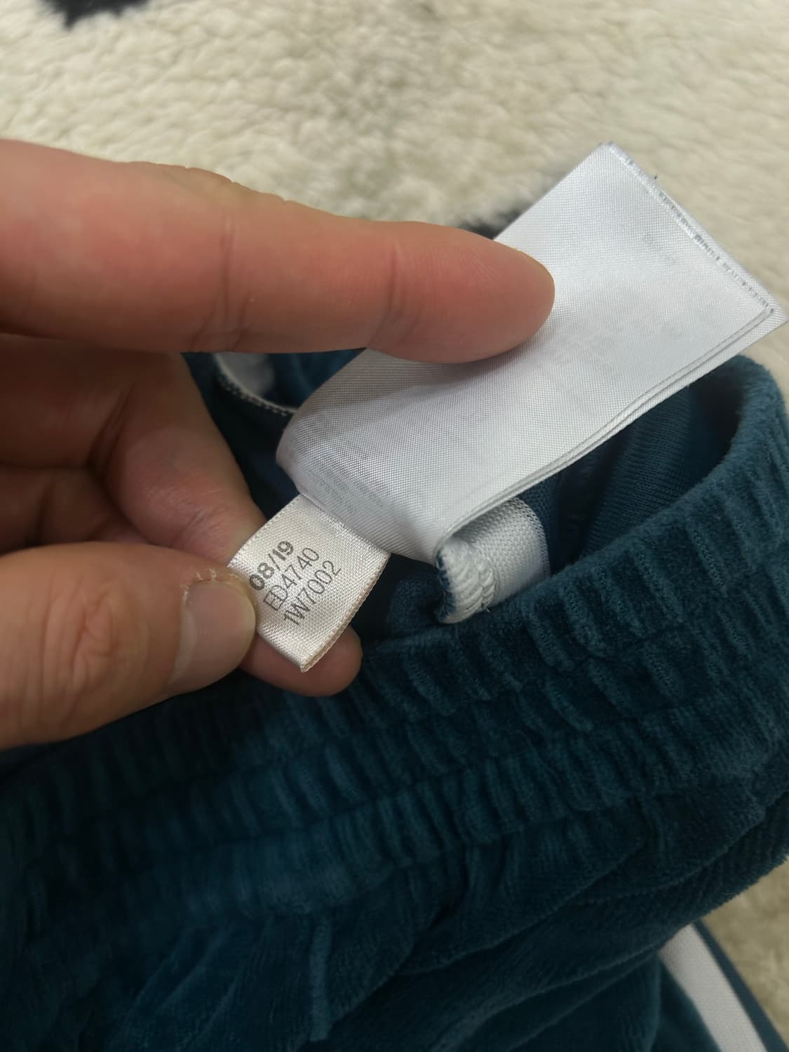 [M]아디다스 오리지널 벨루어 와이드 트임 팬츠 상품이미지7