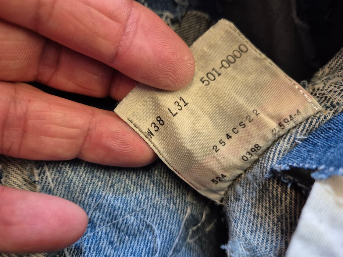 90s 리바이스501 하드 디스트레스드 데님 팬츠 상품이미지10