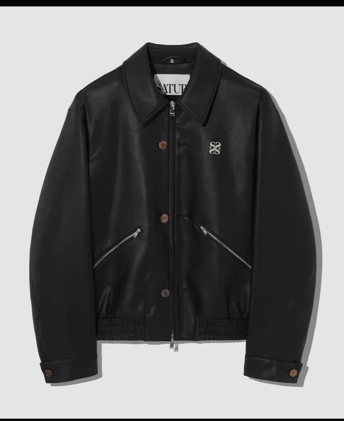 세터 테오 비건 레더 블루종 자켓 오가닉 블랙 L 상품이미지3