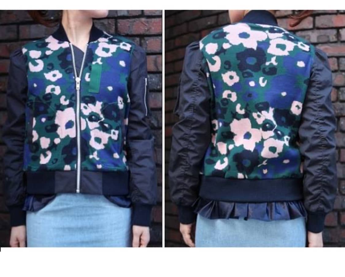 2014ss sacai luck 플라워 니트 블루종 ma-1 상품이미지1