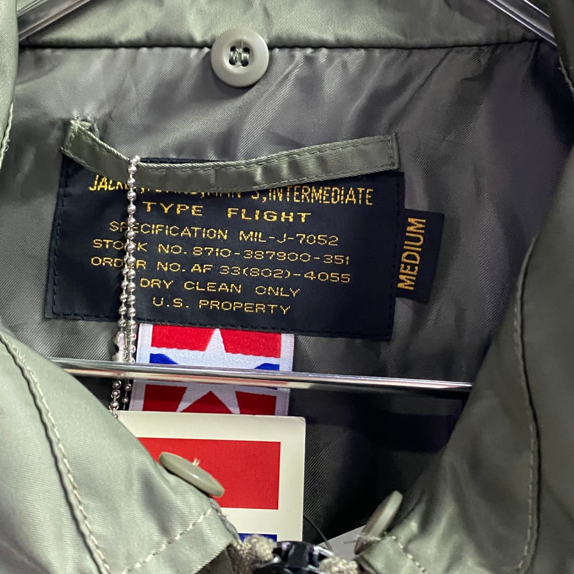 메데코 빈티지 카키 ma-1 항공 봄버 점퍼B3105 상품이미지4
