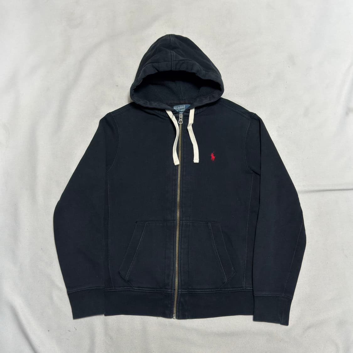 M 폴로랄프로렌 레드 포니 블랙 후드 집업 상품이미지2