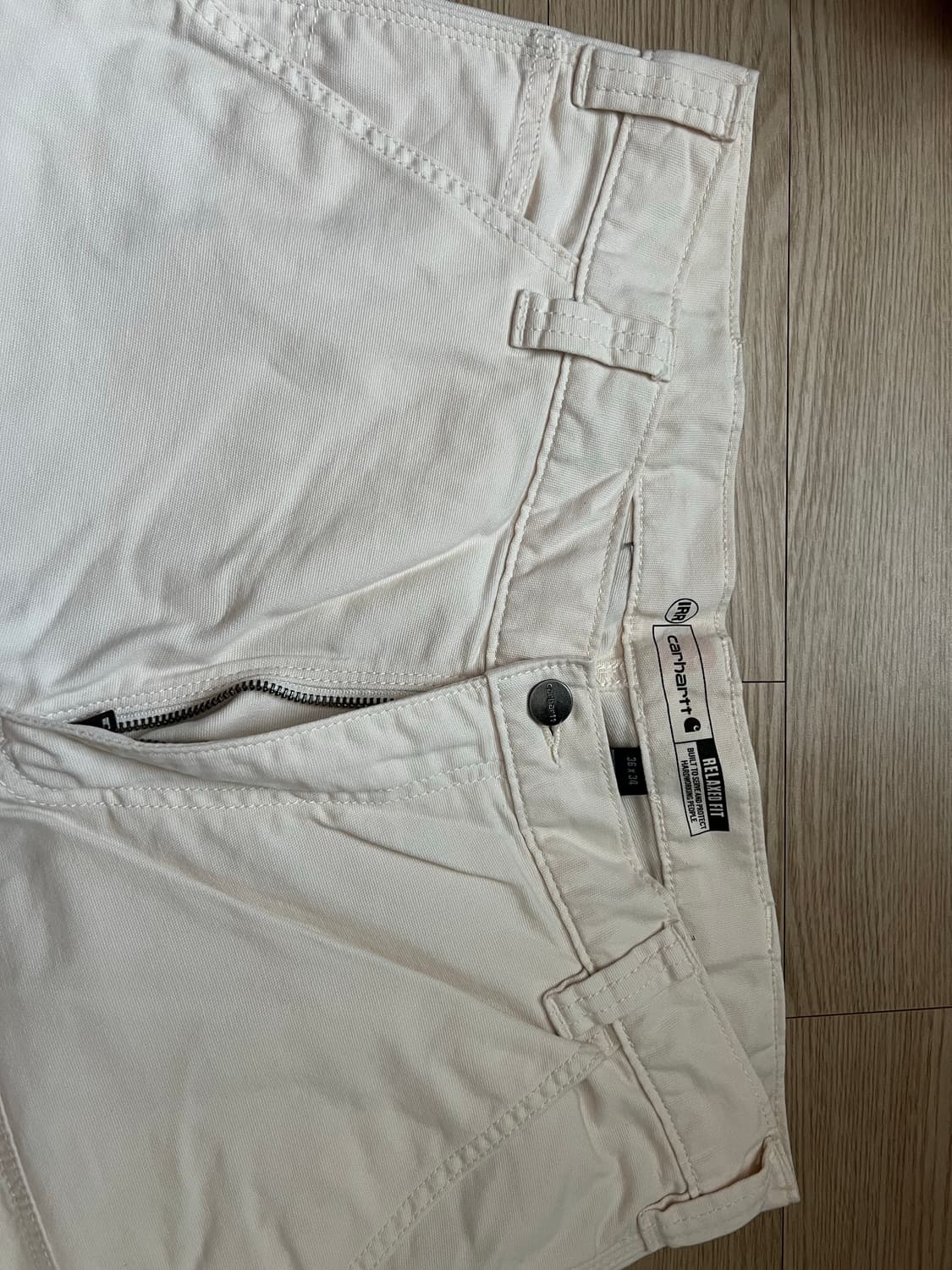 칼하트 릴렉스핏 더블니 아이보리 팬츠 36x34 상품이미지3