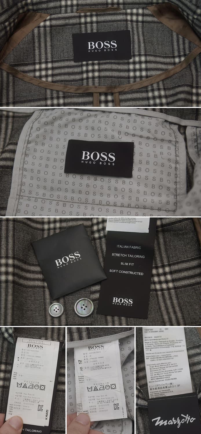 휴고 보스 마르조또 이태리 클래식 체크 수트 셋업 (48+50/100) 상품이미지10