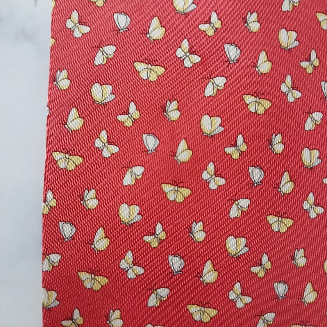 살바토레 페라가모 나비 패턴 넥타이 10.2cm A+~A등급 K2245 상품이미지9