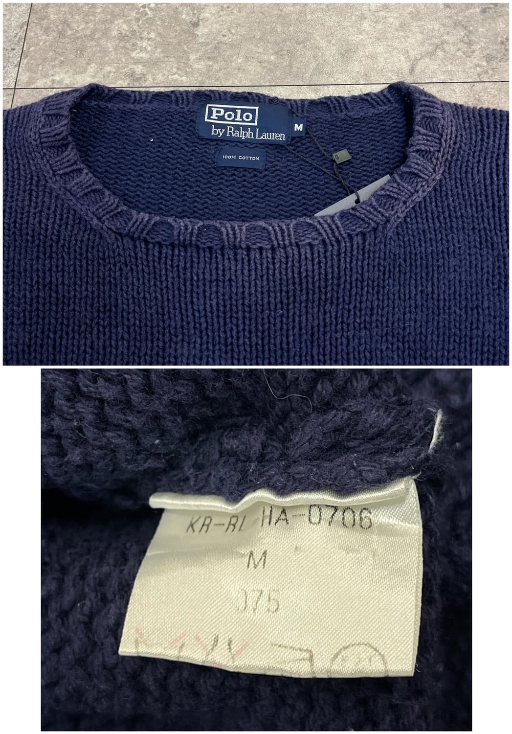 폴로 랄프로렌 니트 네이비 M #csz3607 상품이미지3