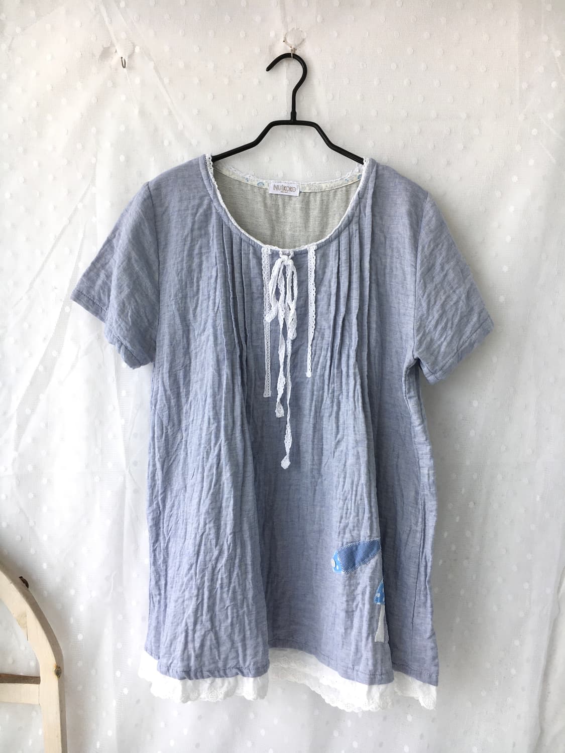 [HANDMADE] 핸드메이드 물고기 패치 원피스 모리걸 상품이미지3