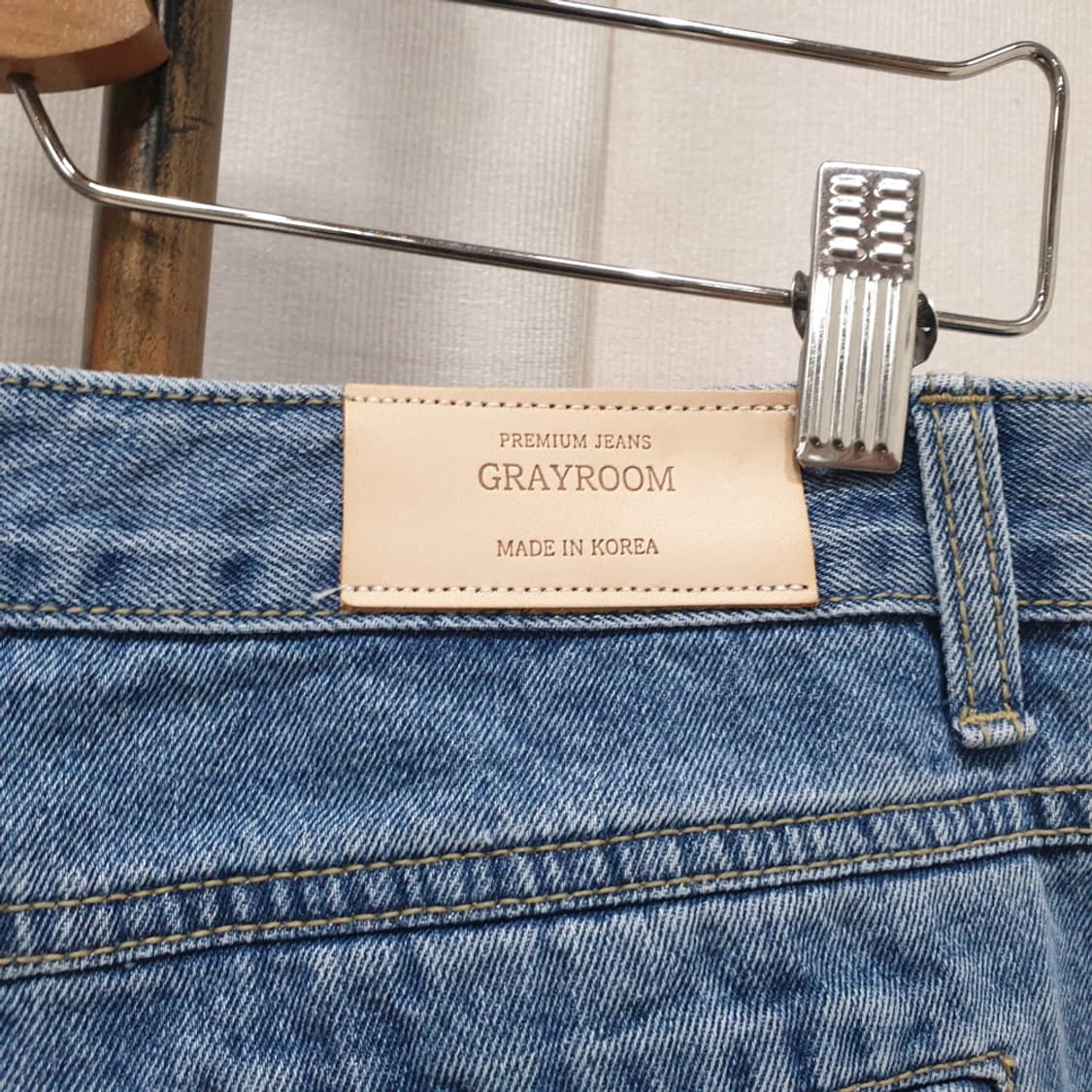 그레이룸 데님 레귤러핏 팬츠 청바지 (27~28) 상품이미지4