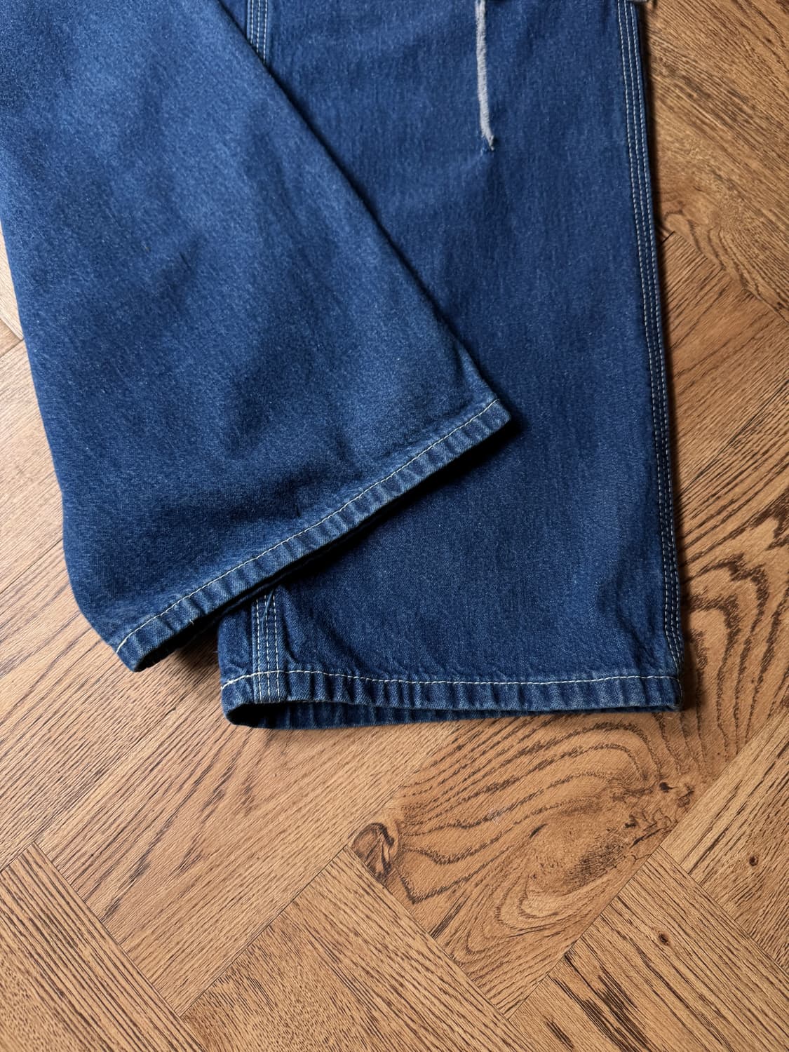 [36]칼하트 USA 싱글 디스트로이드 다크블루 싱글니 워크 데님 팬츠 상품이미지7