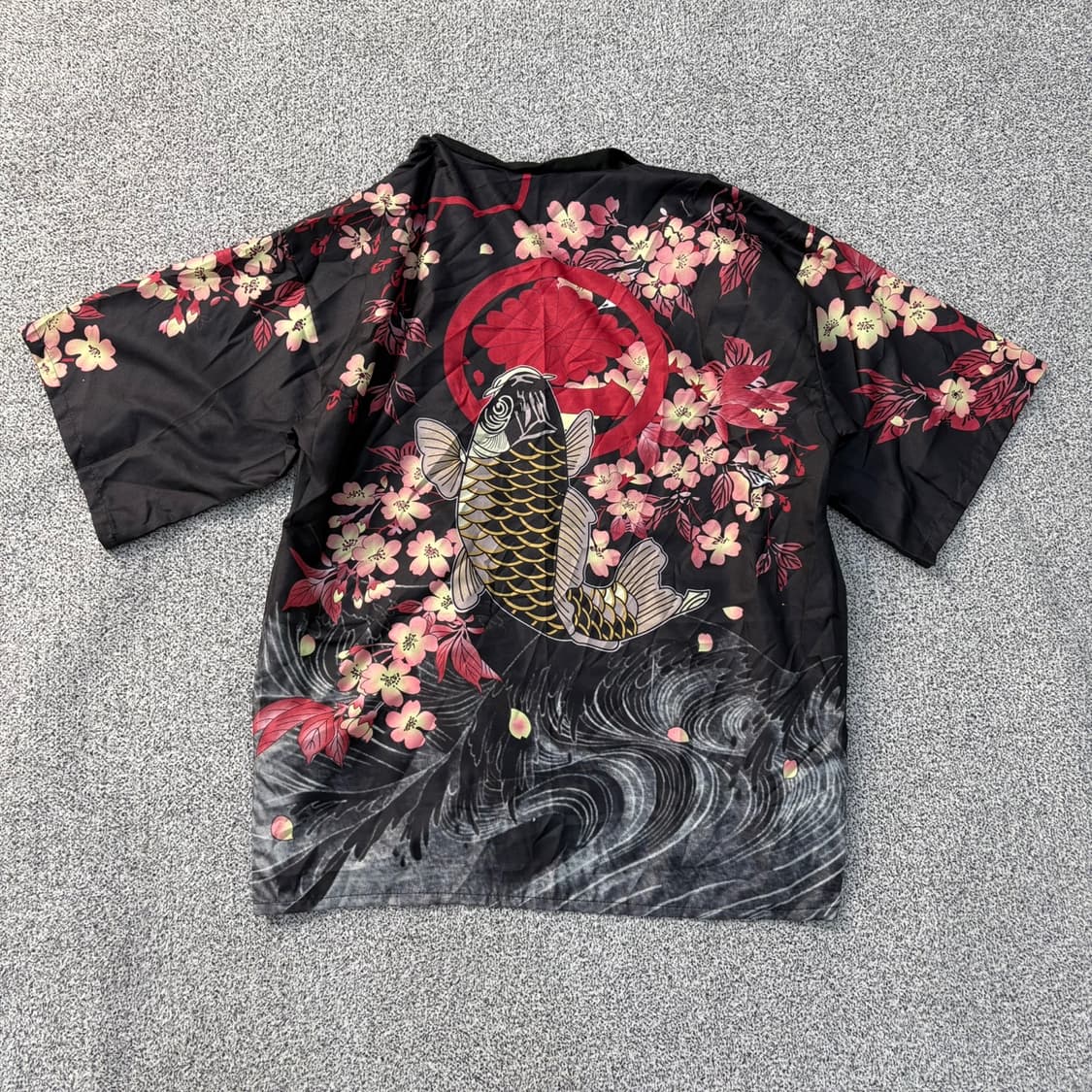 실측확인 벚꽃 잉어 일본 가디건 기모노 0423J 상품이미지2