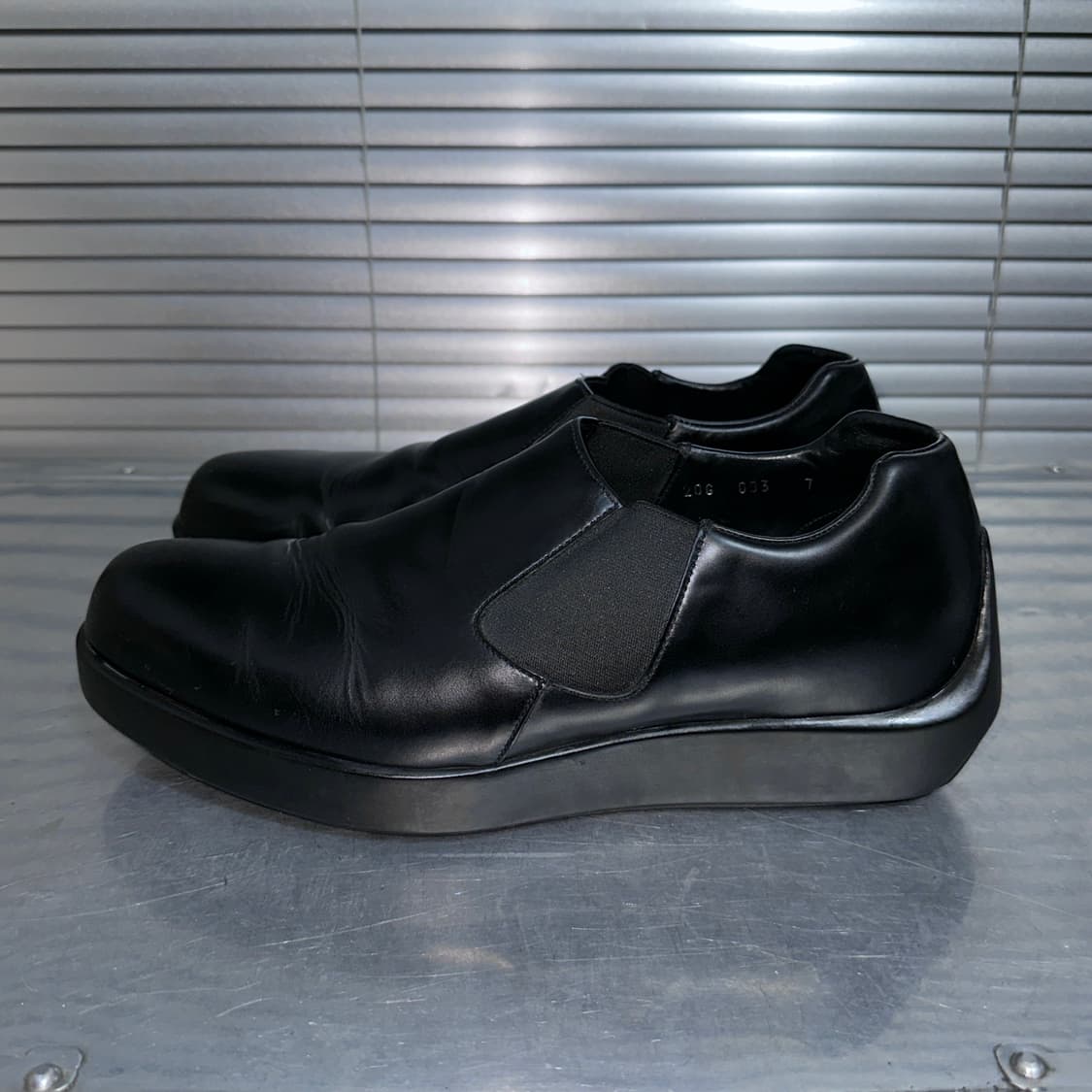 블랙 프라다 스포츠 플랫폼 슬립온 로퍼 로퍼 상품이미지2