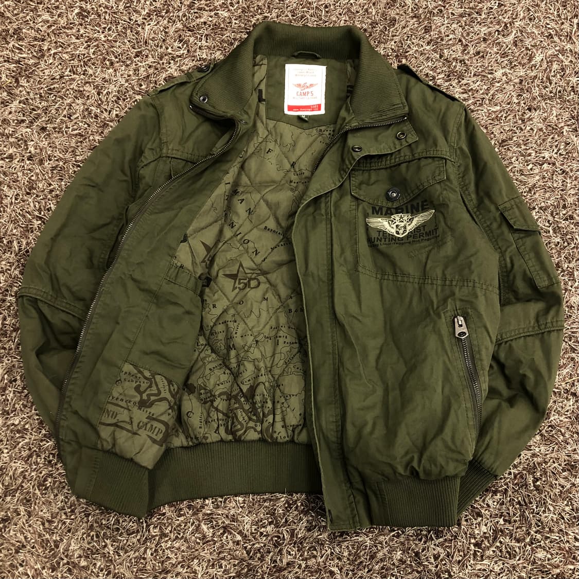 캠프5 빈티지 밀리터리 MARINE 항공 점퍼 상품이미지1