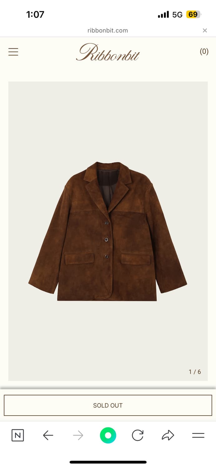 ribbonbit tan suede coat  상품이미지1