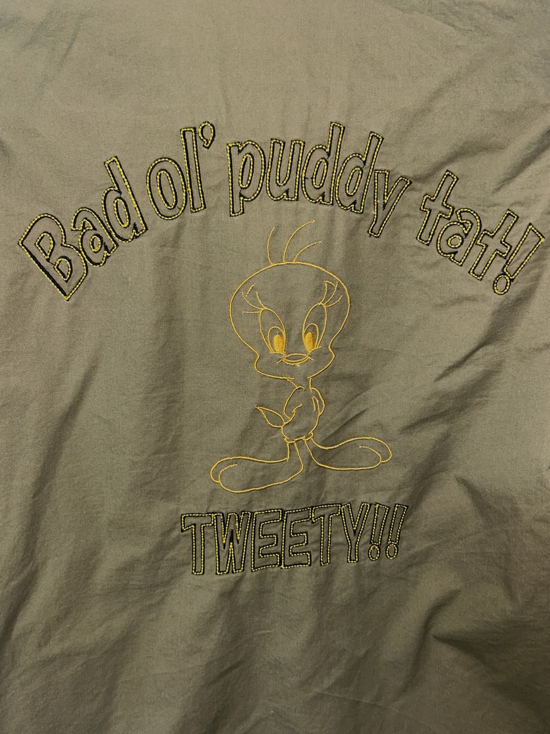 Vintage & BY P&D  Tweety khaki shirts 상품이미지4