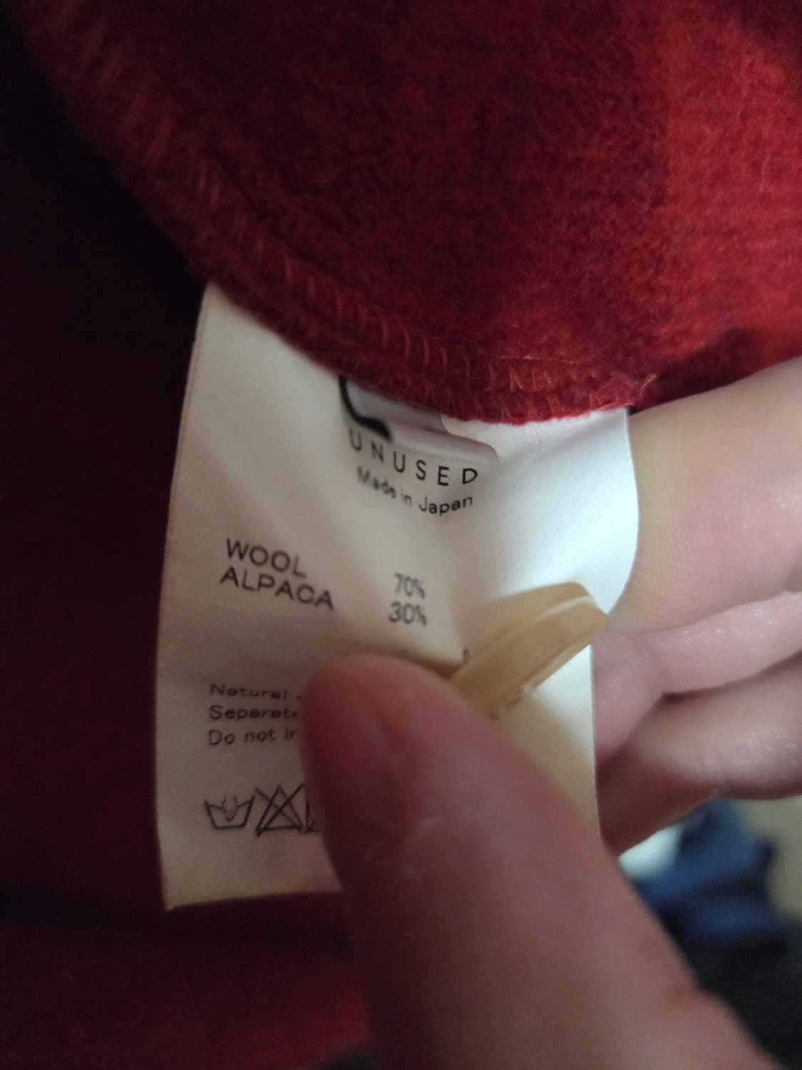 UNUSED 22FW 알파카 울 셔츠 상품이미지6