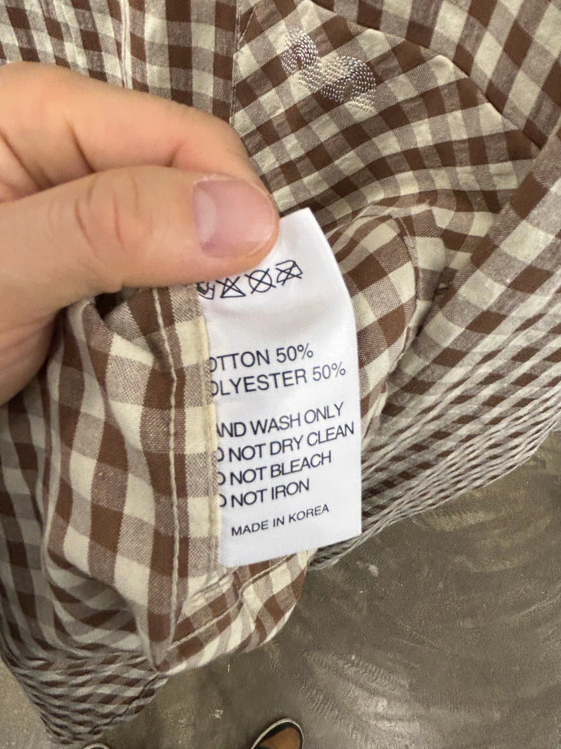 NOT NEW 브라운 체크 셔츠 상품이미지7