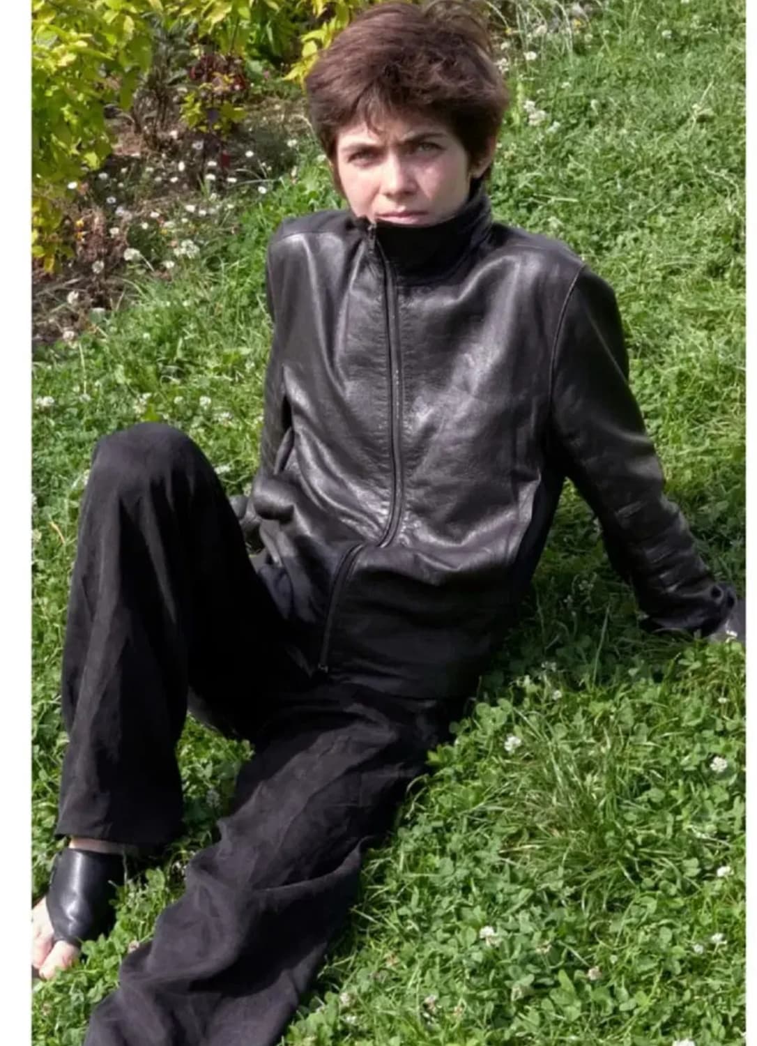 머듈 014 레더자켓 브라운 2 size  상품이미지1