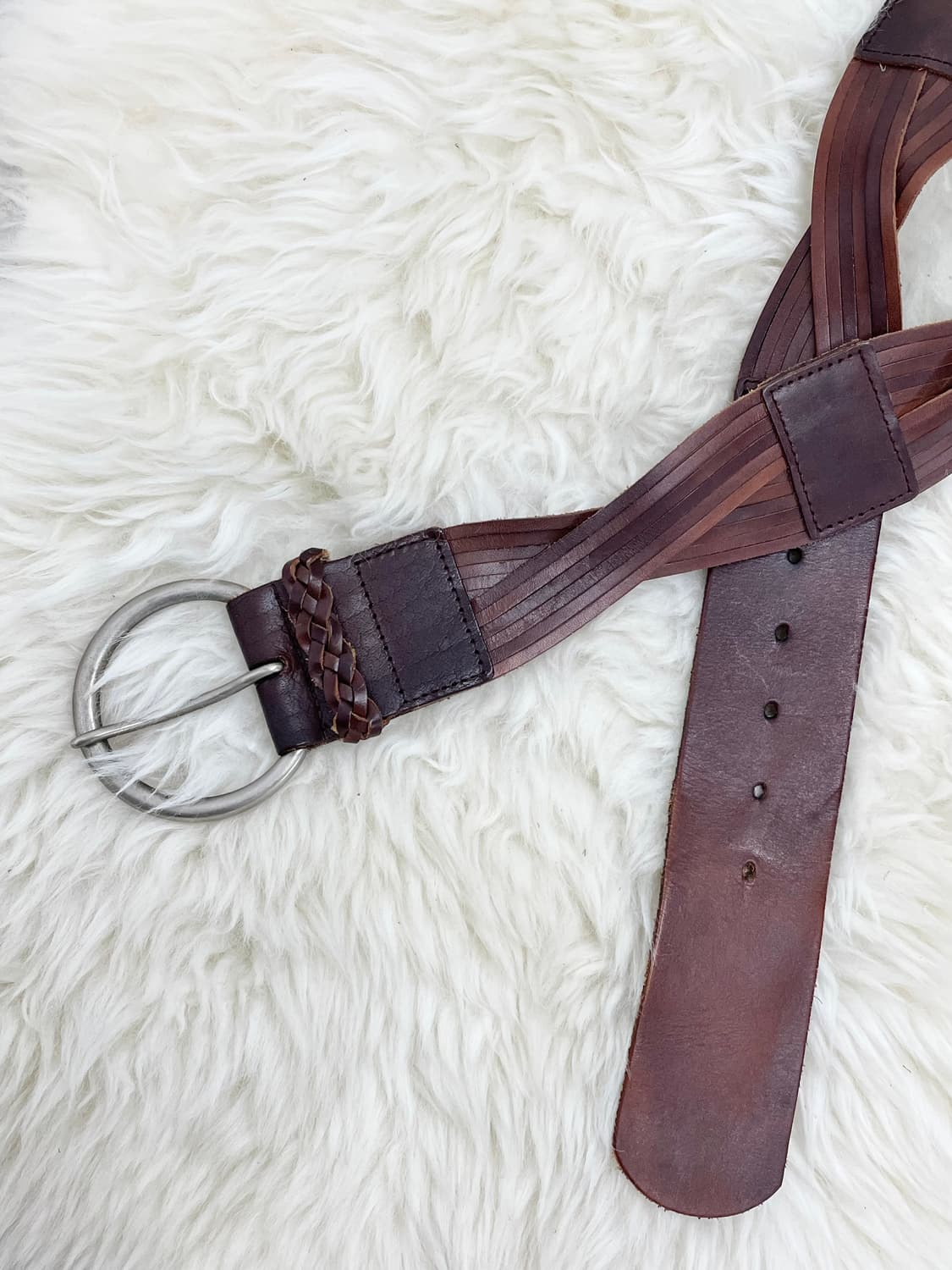 리얼레더 위빙 디테일 버클 벨트 상품이미지3