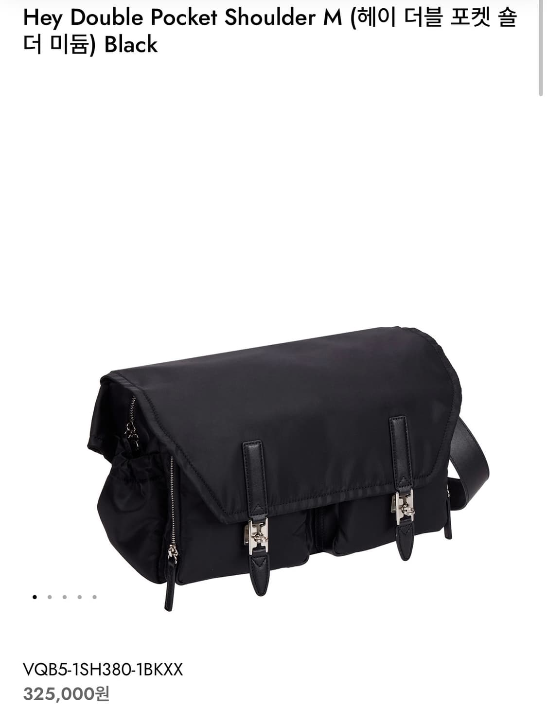 분크 헤이 더블 포켓 숄더백 M 블랙 상품이미지1