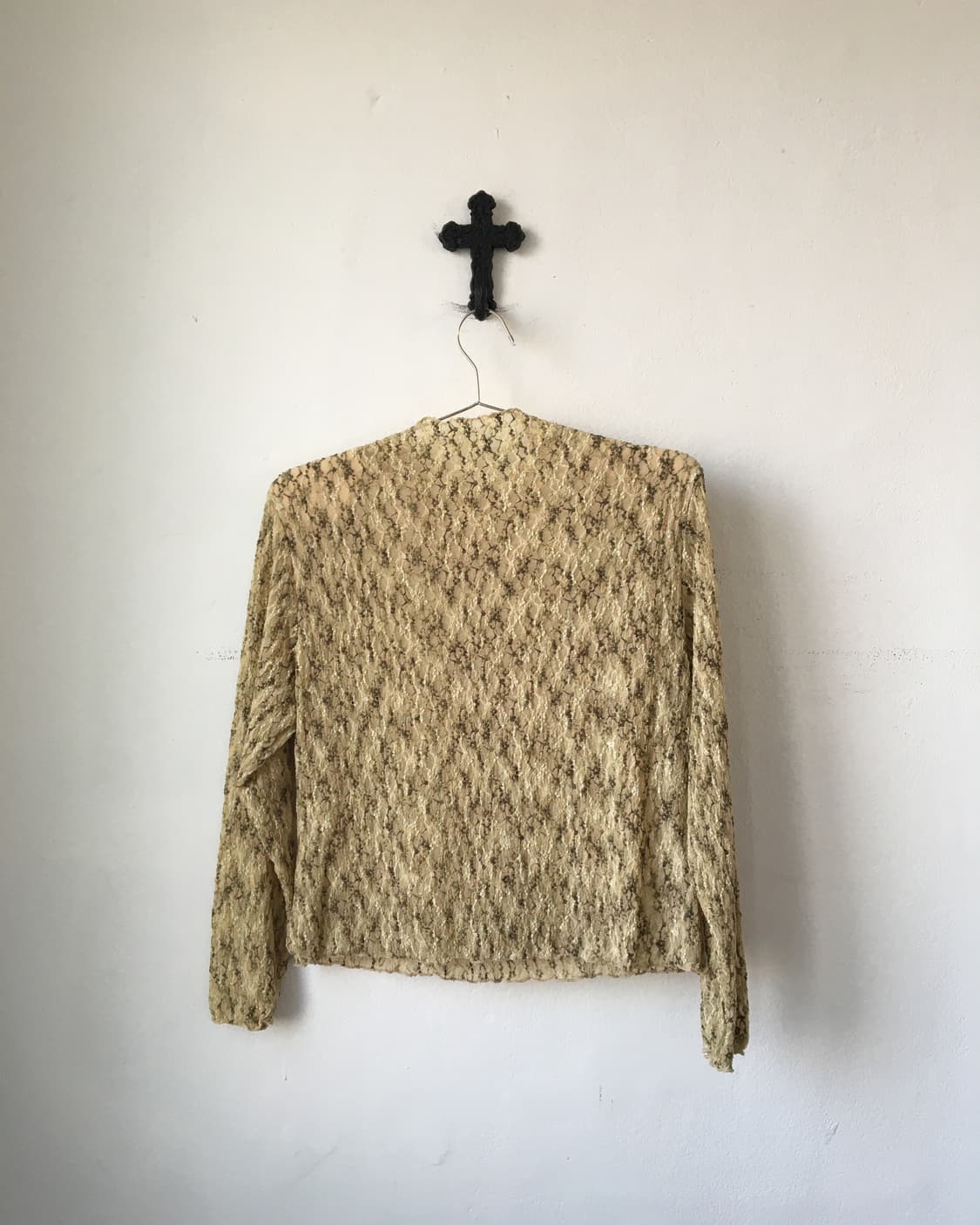 Corsage point lace high neck sleeve 상품이미지3