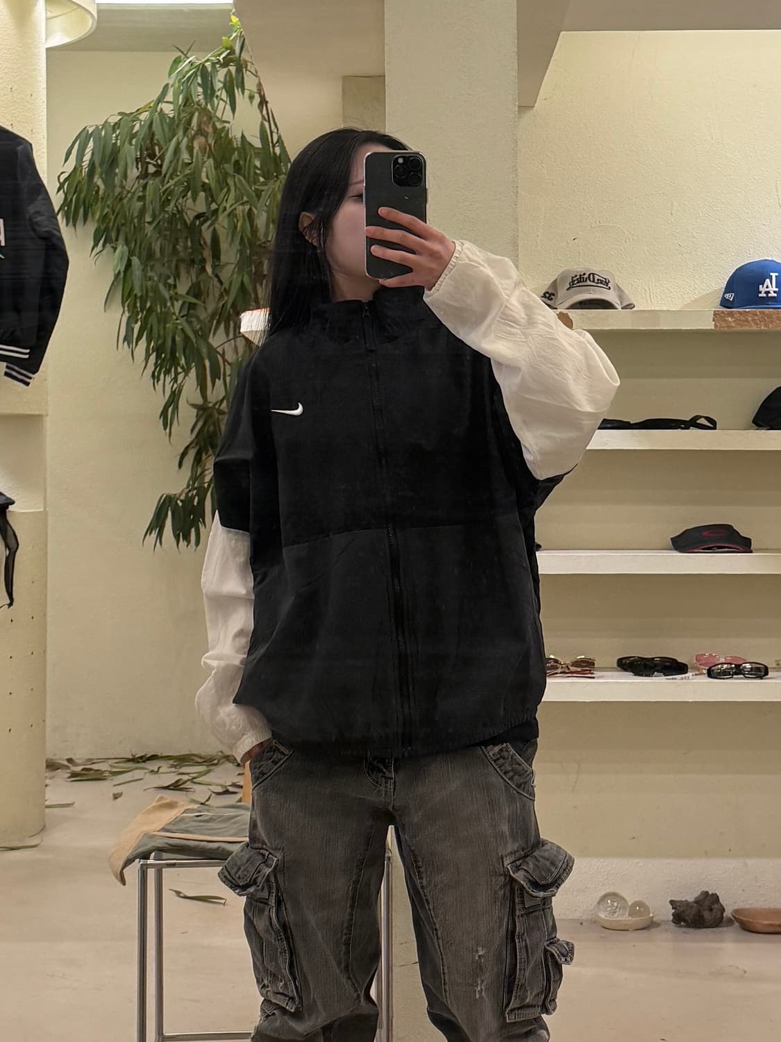 나이키 블랙 윈드브레이커 자켓 U443 상품이미지1