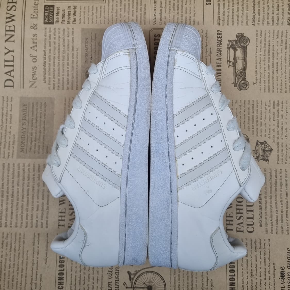 아디다스 슈퍼스타 올 화이트 스니커즈225 상품이미지5