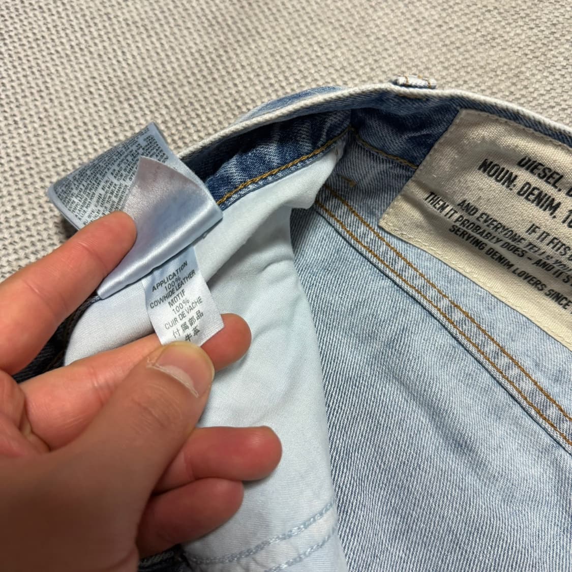 디젤(DIESEL) 워싱 데님 반바지 상품이미지6