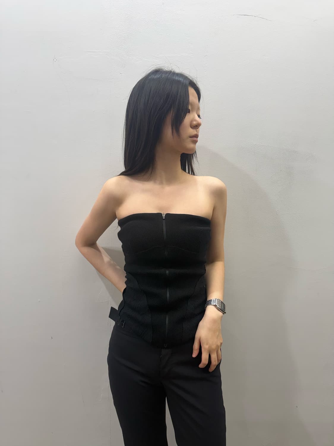 혜인 서 코튼 집업 코르셋 상품이미지3