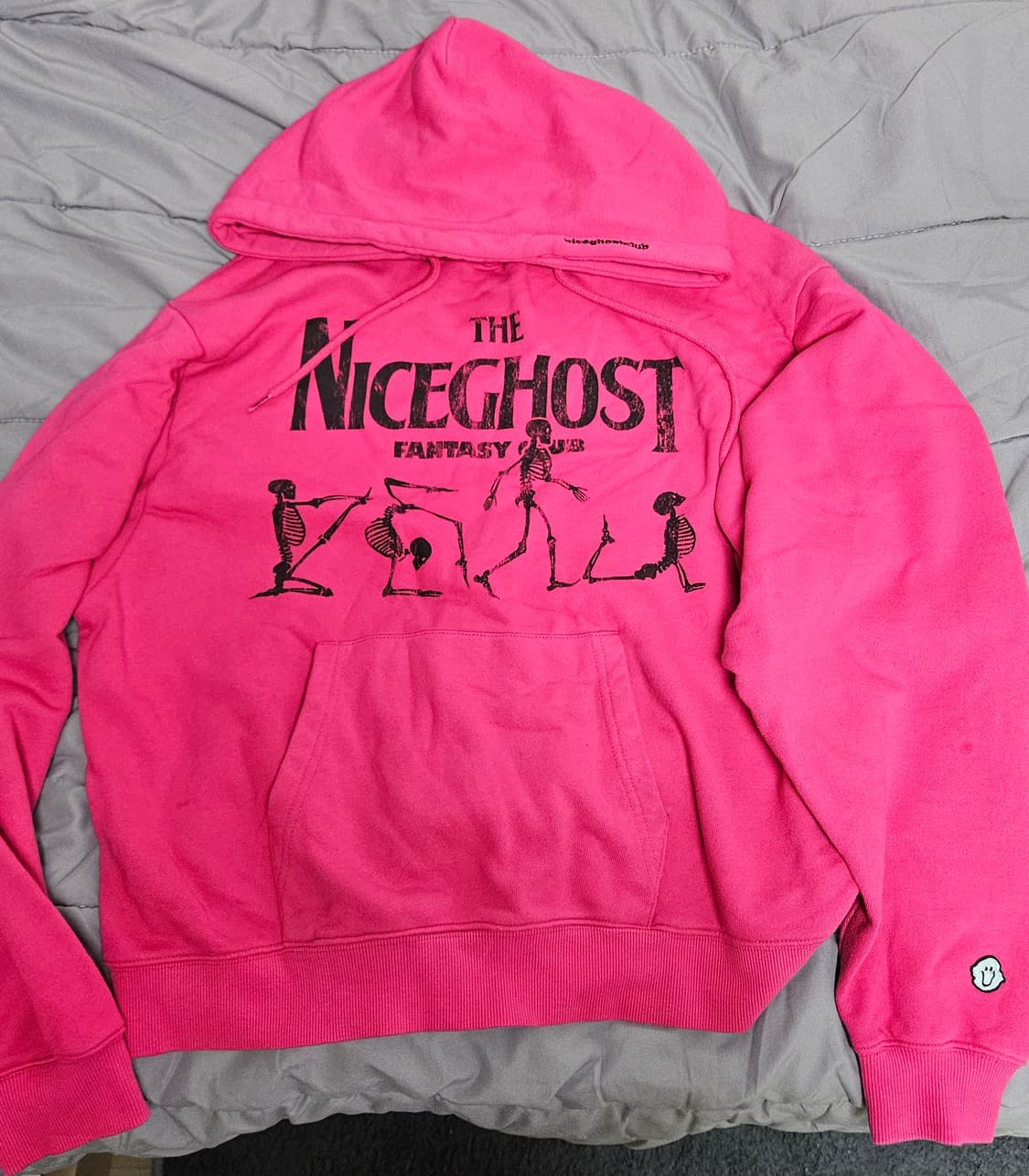 나이스고스트클럽 스켈레톤 핑크 후드 상품이미지5