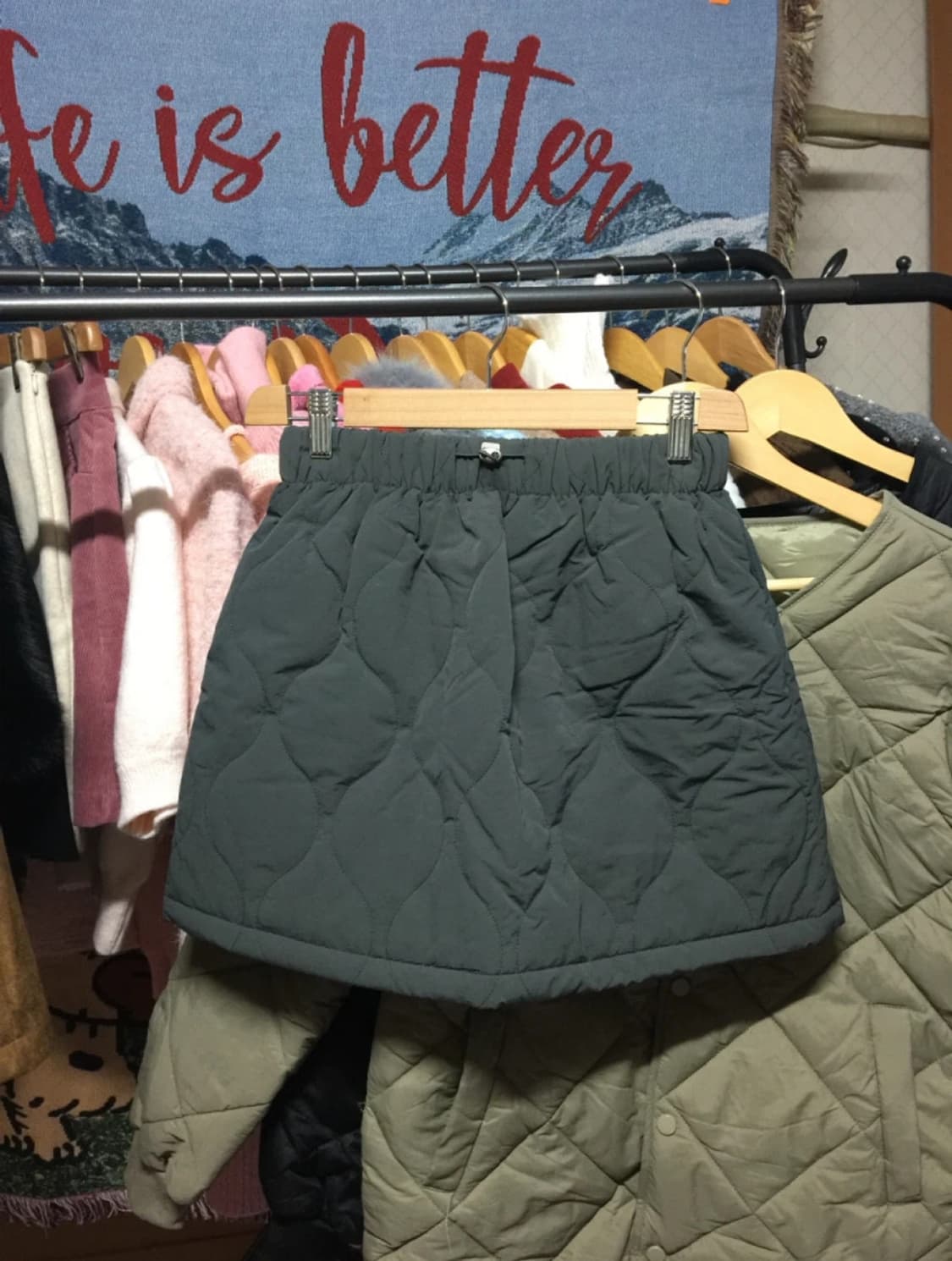 퀼팅 패딩 스커트 상품이미지2