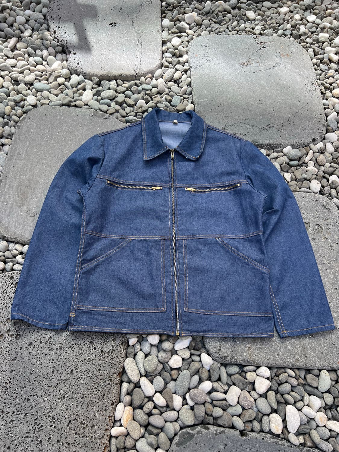 OLD VINTAGE DENIM FRENCH 빈티지프렌치데님워크자켓 상품이미지1