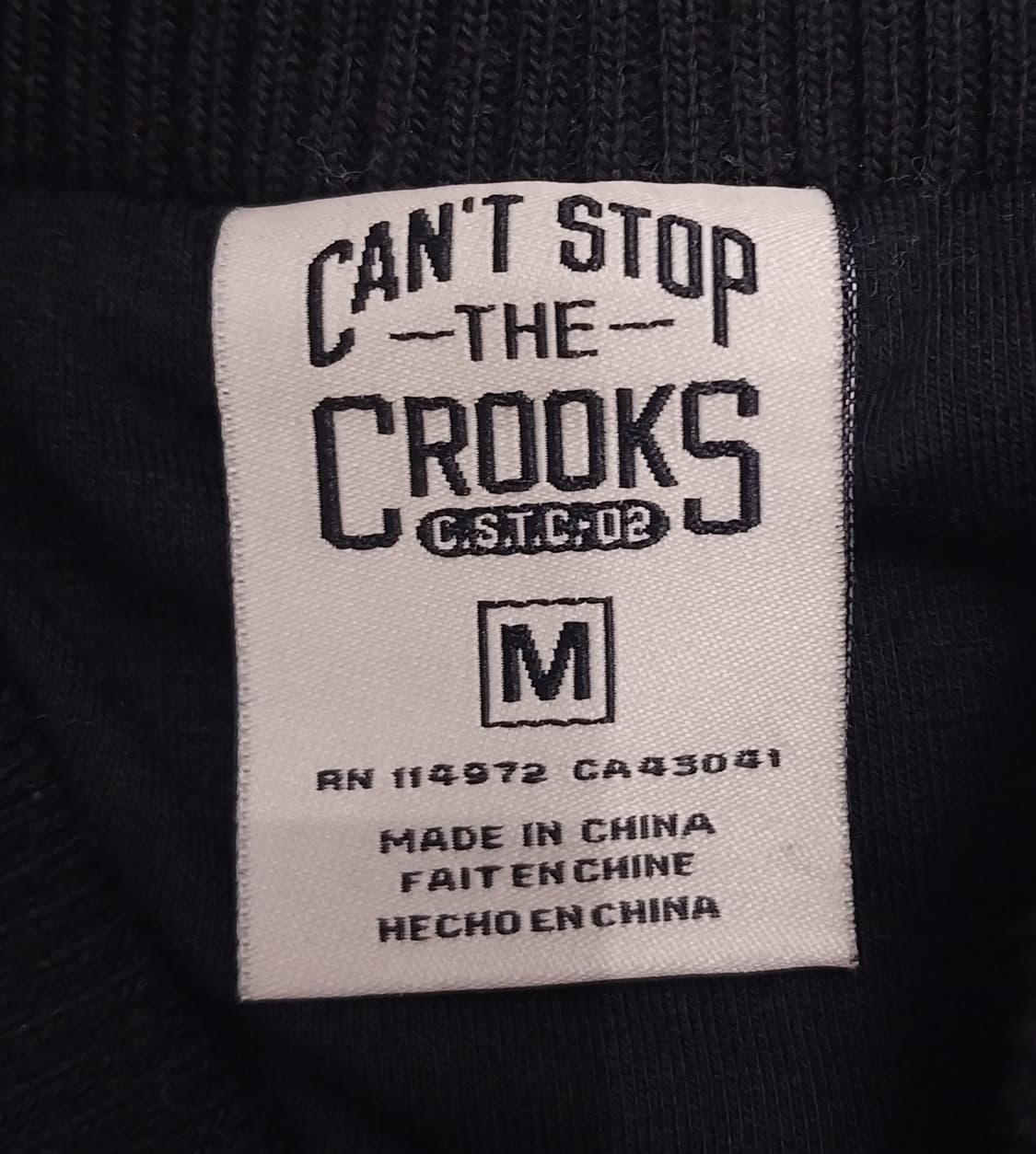 CROOKS & CASTLES 블랙 스타디움 자켓 M 상품이미지4