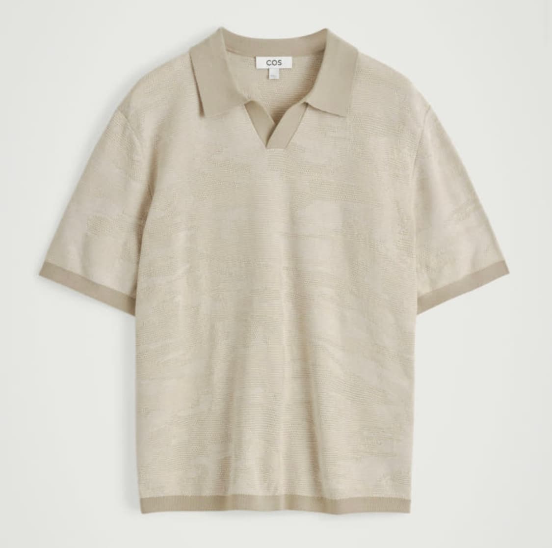 COS 코스 코튼 자카드 폴로 셔츠 XXL 상품이미지1
