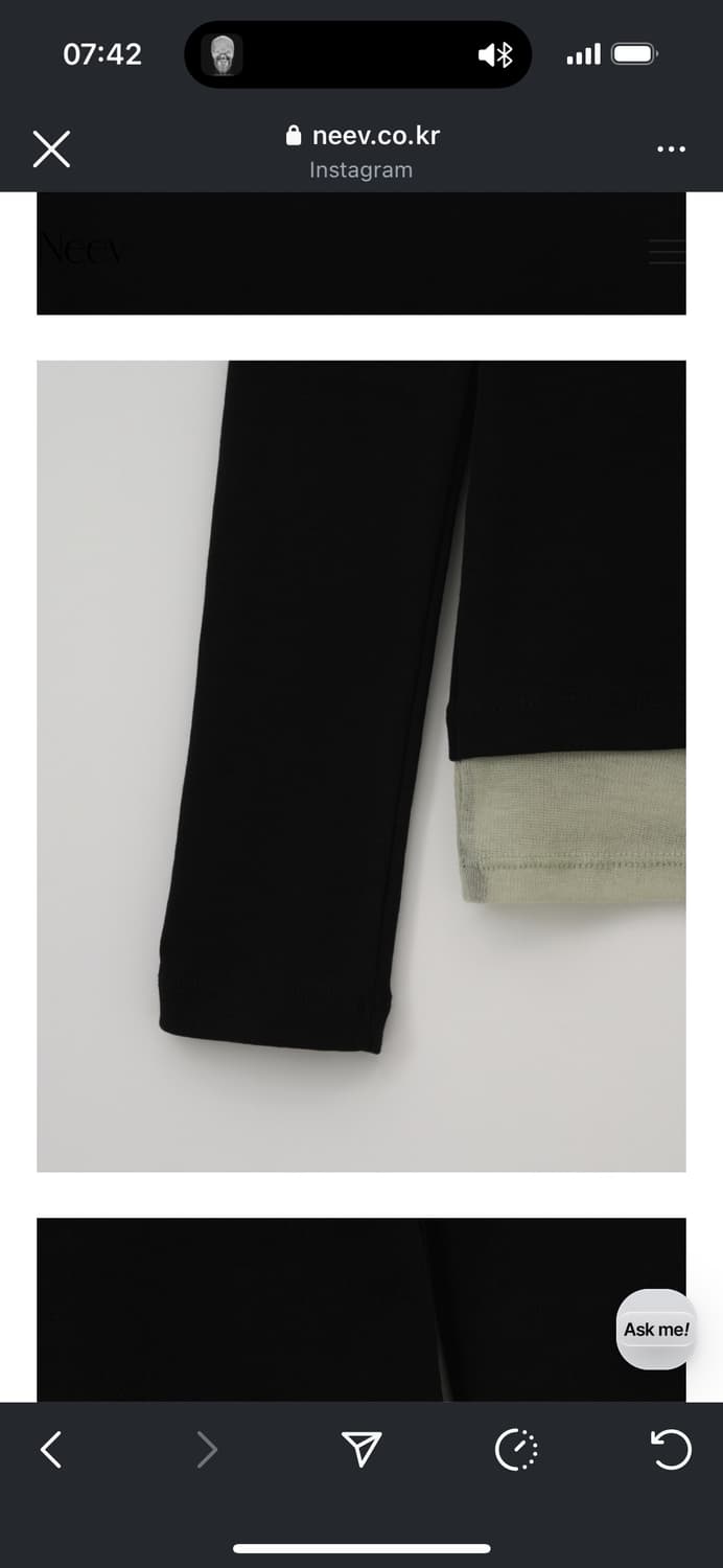 니브 Boat Neck Layered Slim T-shirt 판매합니다 상품이미지7