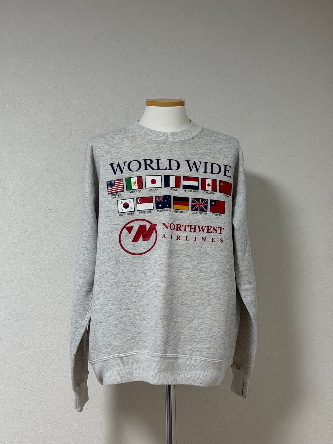 90‘s Lee 노스웨스트 항공 월드와이드 맨투맨 상품이미지1